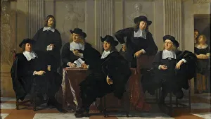 Karel Dujardin Prints: The Regents of the Spinhuis and Nieuwe Werkhuis, Amsterdam, 1669. Creator: Karel Du Jardin