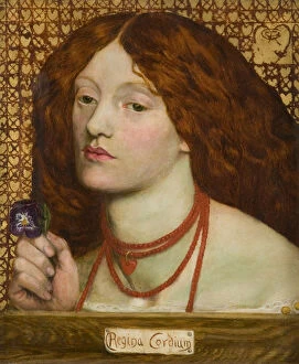 Pre Raphaelite Paintings Gallery: Regina Cordium (Queen of Hearts), 1860