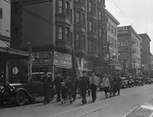 Tailors Shop Collection: Regular Sunday meeting, Salvation Army, San Francisco, California, 1939. Creator: Dorothea Lange