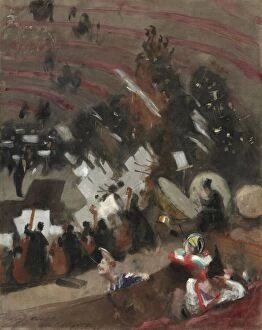 Orchestra Collection: Rehearsal of the Pasdeloup Orchestra at the Cirque d Hiver, c. 1879