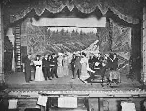 Rehearsing a play in ordinary dress, London, c1901 (1901)