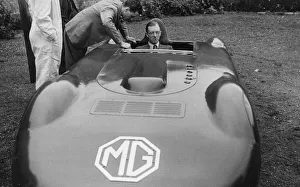 Reid Railton in MG EX135. Creator: Unknown