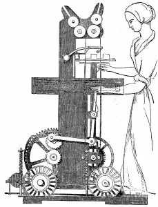 Loom Prints: Reid's Patent Vertical Power-Loom (Interior Section), 1850. Creator: Unknown