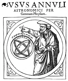 Reiner Gemma Frisius, Dutch astronomer, geographer, cartographer and mathematician, 1539 Reiner Gemma Frisius, Dutch astronomer, geographer, cartographer and mathematician, 1539