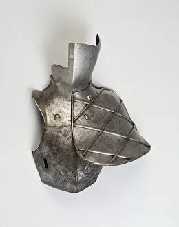 Chest Plate Gallery: Reinforcing Breastplate Bevor, and Grandguard for the Joust, Augsburg, c. 1560