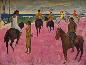 Verlag Ea Seemann Gallery: Reiter am Strande, 1902. Artist: Paul Gauguin