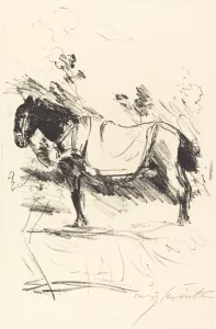 Tack Prints: Reitpferd (Riding-Horse), 1916. Creator: Lovis Corinth
