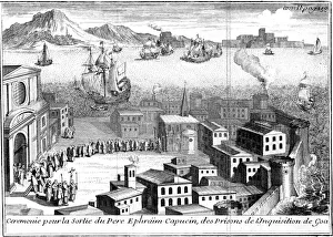 Judgement Prints: Release of Father Ephraim de Nevers from the prisons of the Inquisition, Goa, c1650 (1759)