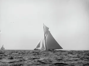 Yacht Race Prints: Reliance before the start, c1903, 1903 Aug 22. Creator: Unknown