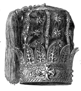 Booty Prints: Relics from Abyssinia: Royal Cap of King Theodore, 1868. Creator: Unknown