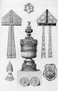 Relics Associated with Thomas A Becket, 1886. Artist: Charles Lawrie Relics Associated with Thomas A Becket, 1886. Artist: Charles Lawrie