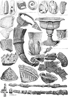 Buckinghamshire Prints: Relics found in the Viking's Tomb at Taplow (second series)