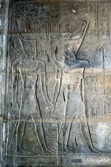 Creation Collection: Relief of Alexander the Great being blessed by Amun-Ra, Temple sacred to Amun Mut & Khons, Luxor