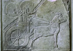 Relief of an Assyrian Chariot