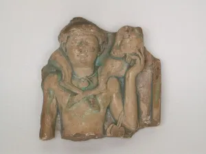 Relief Depicting a Calf-Bearer, Egypt, Ptolemaic Period (304-30 BCE). Creator: Unknown Relief Depicting a Calf-Bearer, Egypt, Ptolemaic Period (304-30 BCE). Creator: Unknown