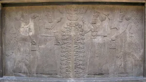 Limestone Prints: Relief with two figures of Ashurnasirpal