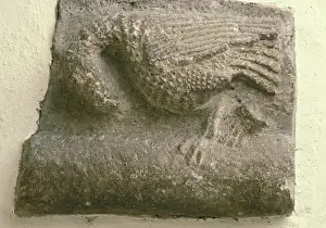 Bas Relief Prints: Relief Fragment with a Bird, between 12th and 13th century. Creator: Unknown