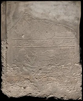 Hieroglyph Prints: Relief Fragment Depicting Meret-Teti-iyet with Offerings, Saqqara