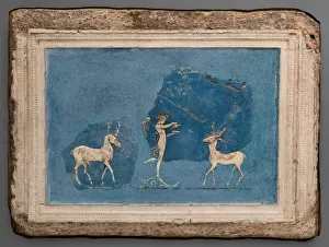 Relief Fragments Depicting a Winged Woman and Two Deer, Early 1st century Relief Fragments Depicting a Winged Woman and Two Deer, Early 1st century