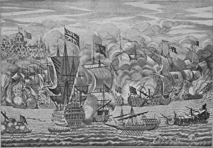 Gibraltar Prints: The Relief of Gibraltar, c1710