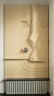 Thuringia Gallery: Relief by Joost Schmidt 1923. Main building, Bauhaus-University Weimar (1904-1911), 2018