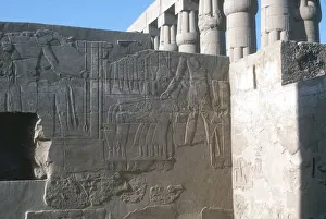 30th Dynasty Prints: Relief of the Pharaoh smiting his enemies