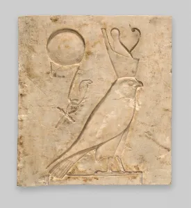 Falcon Collection: Relief Plaque Depicting the God Horus as a Falcon, Egypt