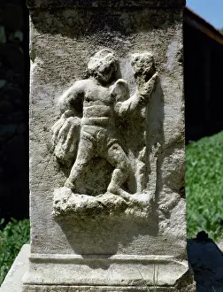 Relief Prints: Relief of a Retiarius, type of Roman gladiator
