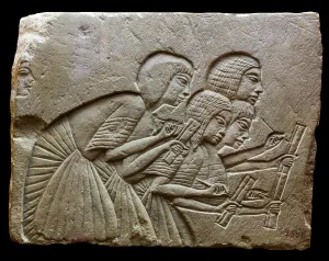 Scribe Prints: Relief of Four scribes, from the tomb of Horemheb