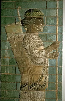 Detail of a relief showing an archer of the Persian Royal Guard, Palace of Darius I, Susa, c500 BC