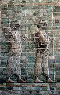 Relief showing archers of the Persian Royal Guard, Palace of Darius I, Susa, c500 BC
