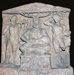 Cernunnos Collection: Relief showing the Celtic god Cernunnos