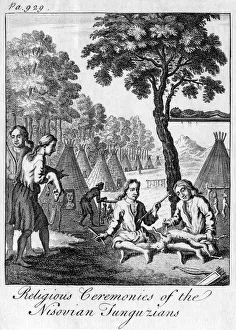 Evenk Prints: Religious Ceremonies of the Nisovian Tunguzians, c1748