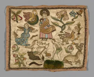 Adam And Eve Collection: Religious picture, England, 1634. Creator: Unknown