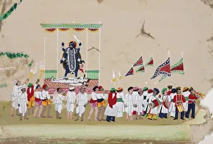 West Bengal Prints: Religious Procession: Kali, c1800. Creator: Unknown