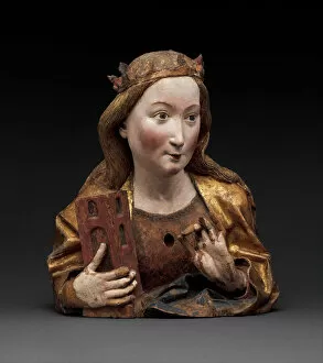Reliquary Bust of Saint Barbara, German, ca. 1465. Creator: Unknown