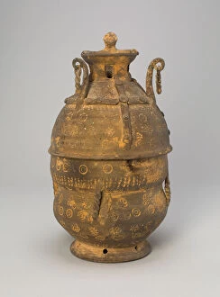 Grey Background Collection: Reliquary Jar, Korea, Three Kingdoms period (57 B.C.-A.D. 668), early 7th century
