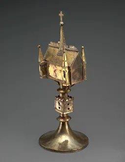 Reliquary Prints: Reliquary Monstrance in the form of a Church, Brunswick, c. 1484. Creator: Unknown