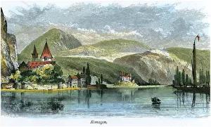 Rhine Valley Prints: Remagen, Germany, c1875