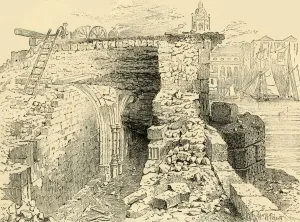 Remains of the Chapel of St. Thomas, Old London Bridge, (c1872). Creator: Unknown Remains of the Chapel of St. Thomas, Old London Bridge, (c1872). Creator: Unknown