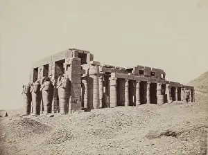 Thebes As Said Egypt Prints: Remains of the Hypostyle Hall of the Ramesseum. Luxor, Wes, 19th century. Creator: Anon