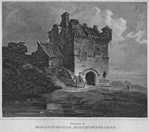 Remains of Morpeth Castle, Northumberland, 1814. Artist: John Greig