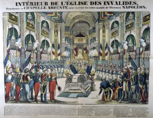 Les Invalides Prints: Remains of Napoleon I are brought to Les Invalides in Paris