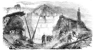 Forensics Prints: Remains of the Pavilion Theatre, after the Fire, 1856. Creator: Unknown