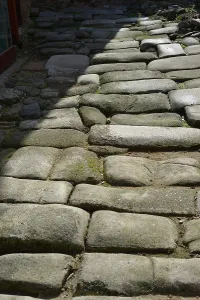 Granite Prints: Remains of a Roman road next to the Valmardon Gate