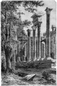 Besancon Prints: Remains of a Roman theatre at Besancon, France, 1882-1884. Artist: Smeeton