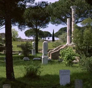Remains of the temple of Ceres in the Roman port of Ostia, 1st century Remains of the temple of Ceres in the Roman port of Ostia, 1st century