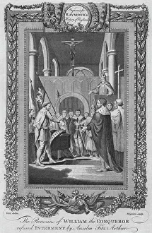 Stolen Prints: The Remains of William the Conqueror refused Interment by Anselm Fitz Arthur, c1787