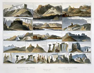 Bluff Prints: Remarkable Hills on the Upper Missouri, 1844. Artist: Friedrich Salathe