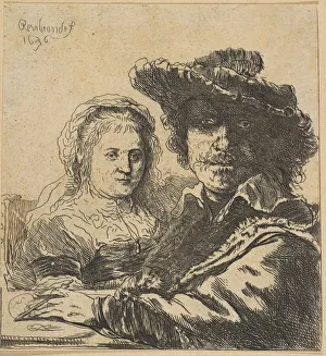 Museu Prints: Rembrandt and his Wife (copy), 1786-1844. Creator: Ignace Joseph de Claussin